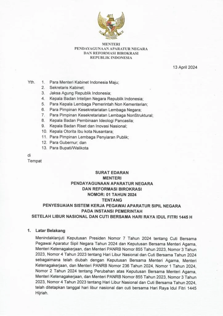 WFH ASN Resmi Berlaku April 2026, Simak Ketentuan Lengkapnya