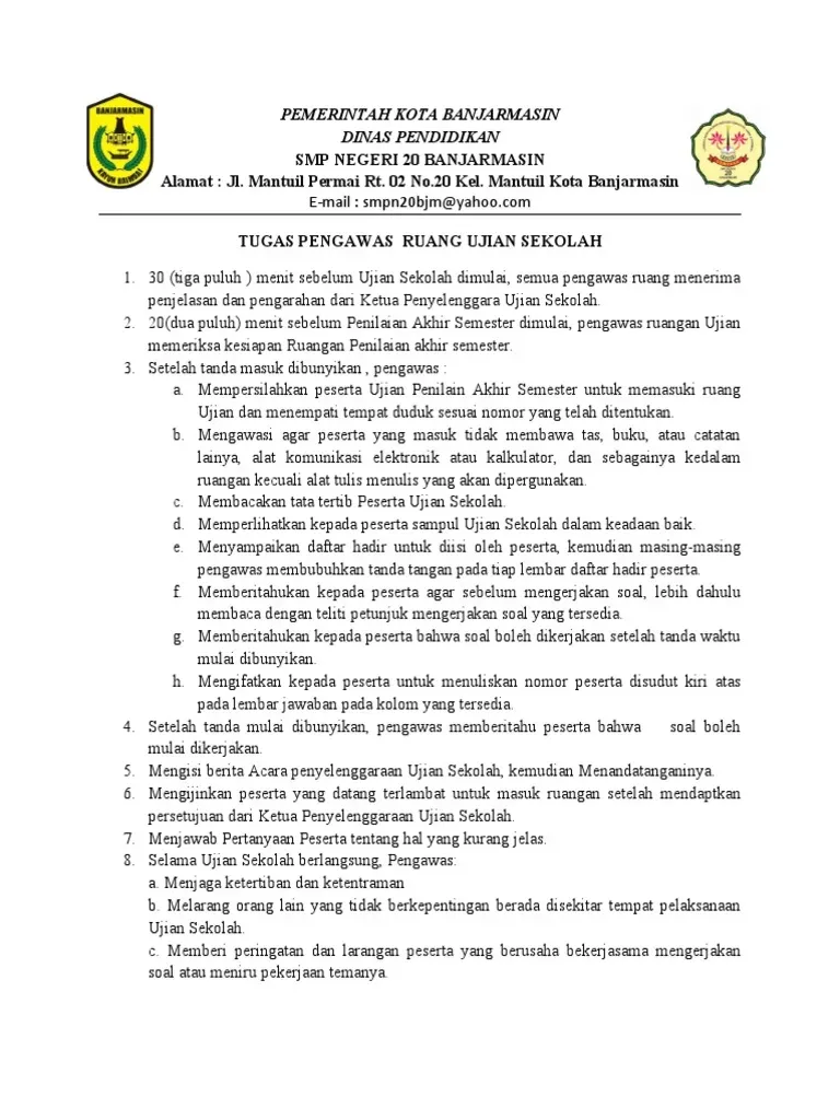 Guru Pengawas Ruang Ujian Menuntut Kedisiplinan Prosedural di Tahun 2026