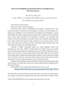 Pencak Silat Jati Diri Bangsa: Karakter Kuat Pendekar RI