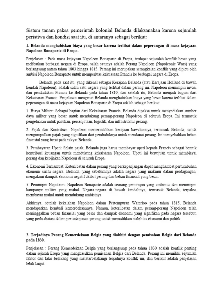 Penggabungan Desa di Mojokerto Era Kolonial Belanda untuk Tanam Paksa